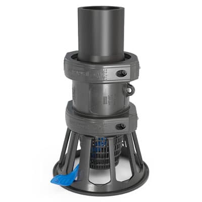 Bottenventil med sil, PP/EPDM, PE-ansl, PN10